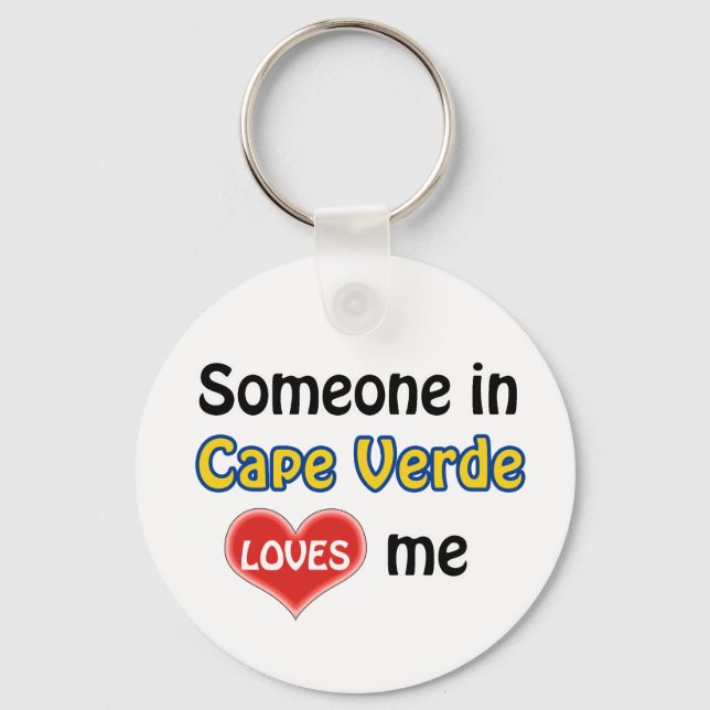 Someone in Cape Verde Loves me Key Ring (Front)