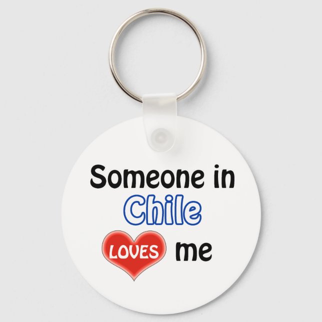 Someone in Chile Loves me Key Ring (Front)