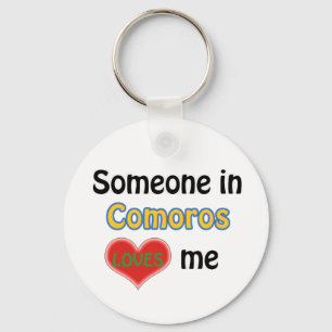Someone in Comoros Loves me Key Ring