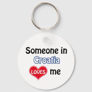 Someone in Croatia Loves me Key Ring