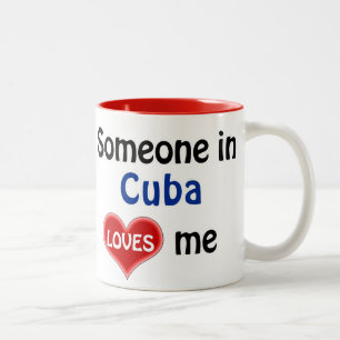 Someone in Cuba loves me Two-Tone Coffee Mug