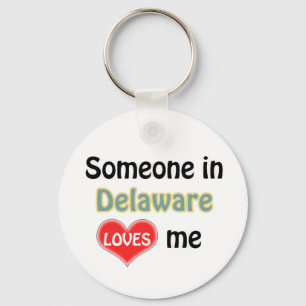 Someone in Delaware Loves me Key Ring
