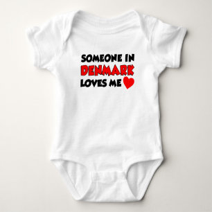 Someone In Denmark Loves Me Baby Bodysuit