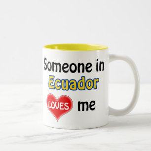 Someone in Ecuador loves me Two-Tone Coffee Mug