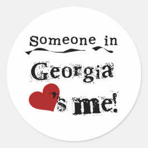 Someone In Georgia Loves Me Classic Round Sticker
