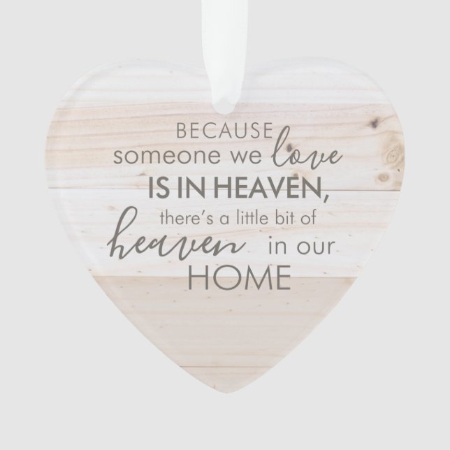 Someone In Heaven Acrylic Heart Ornament (Front)