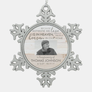 Someone In Heaven Snowflake Photo Ornament
