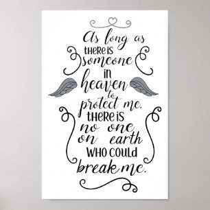 Someone in Heaven to Protect Me Inspirational Poster