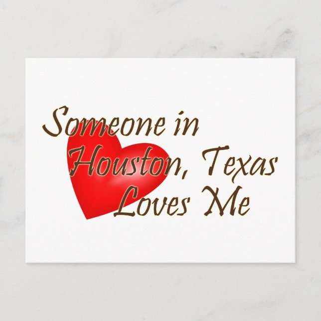 Someone in Houston Loves Me Postcard (Front)