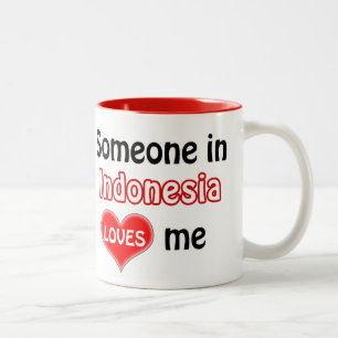 Someone in Indonesia loves me Two-Tone Coffee Mug