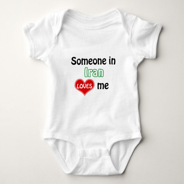 Someone in Iran loves me  Baby Bodysuit (Front)