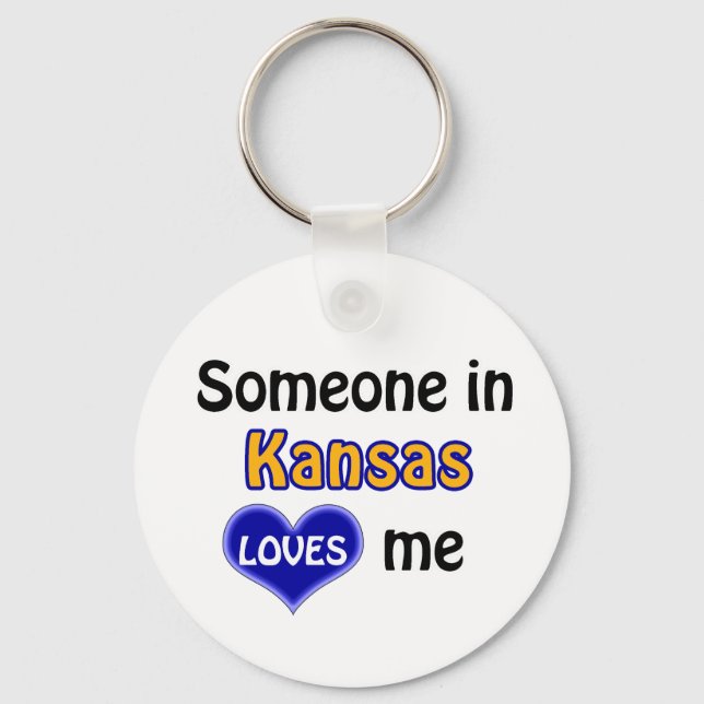 Someone in Kansas Loves me Key Ring (Front)