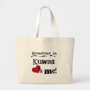 Someone In Kuwait Loves Me Large Tote Bag