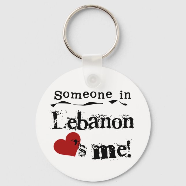 Someone In Lebanon Loves Me Key Ring (Front)