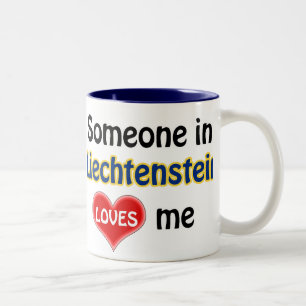 Someone in Liechtenstein loves me Two-Tone Coffee Mug