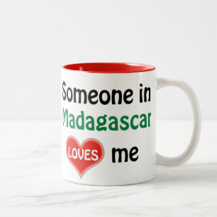Someone in Madagascar loves me Two-Tone Coffee Mug