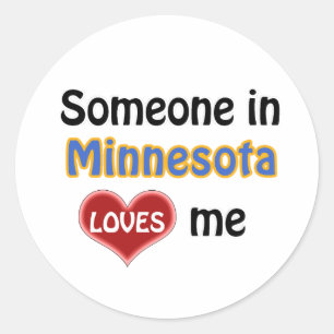 Someone in Minnesota Loves me Classic Round Sticker
