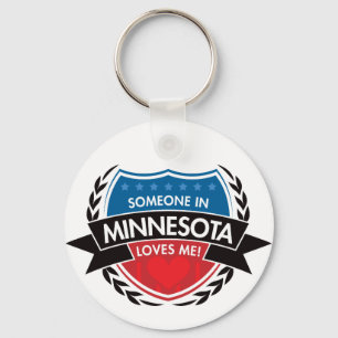 Someone In Minnesota Loves Me Key Ring