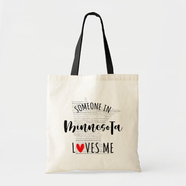 Someone In Minnesota Loves Me Your Custom Name  Tote Bag (Front)
