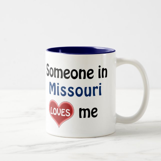 Someone in Missouri loves me Two-Tone Coffee Mug (Right)
