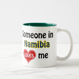 Someone in Namibia loves me Two-Tone Coffee Mug