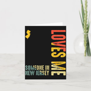 Someone In New Jersey Loves Me Clic Retro State  Card