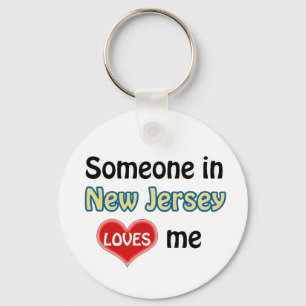Someone in New Jersey Loves me Key Ring