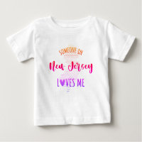 Someone In New Jersey Loves Me Map Baby T shirt
