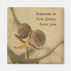 Someone In New Jersey Loves You-Beach Shells Magnet