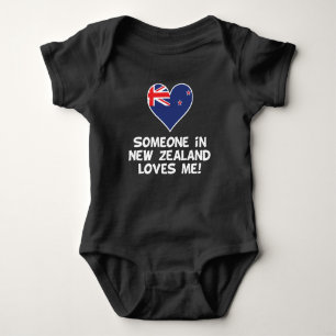 Someone In New Zealand Loves Me Baby Bodysuit