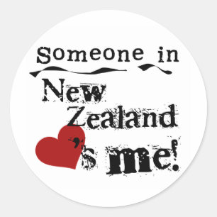 Someone In New Zealand Loves Me Classic Round Sticker