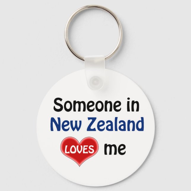 Someone in New Zealand Loves me Key Ring (Front)