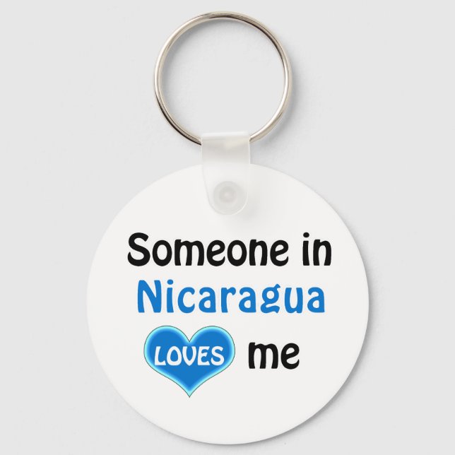 Someone in Nicaragua Loves me Key Ring (Front)