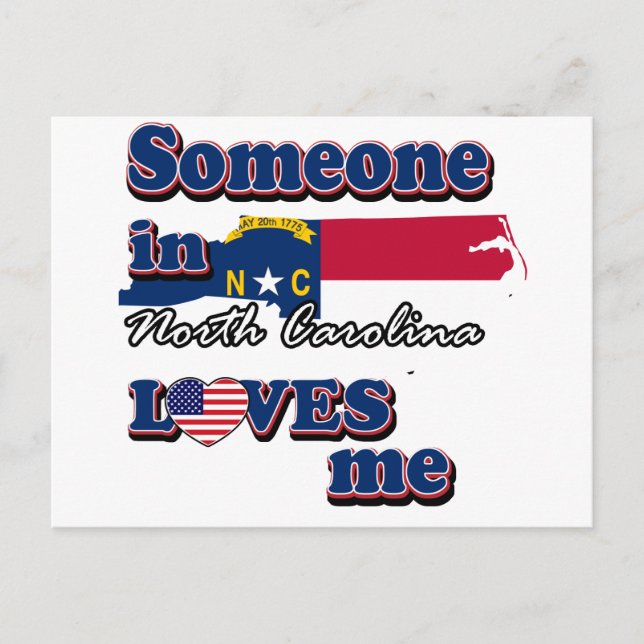 Someone in North Carolina loves me Postcard (Front)
