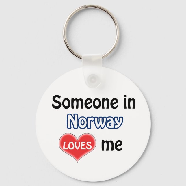 Someone in Norway Loves me Key Ring (Front)