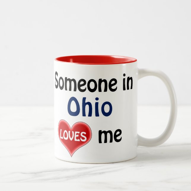 Someone in Ohio loves me Two-Tone Coffee Mug (Right)