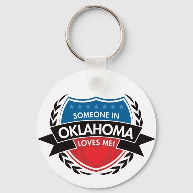 Someone In Oklahoma Loves Me Key Ring (Front)