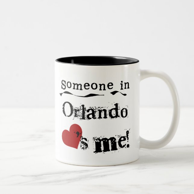 Someone in Orlando Two-Tone Coffee Mug (Right)