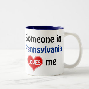 Someone in Pennsylvania loves me Two-Tone Coffee Mug
