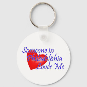 Someone in Philadelphia Loves Me Key Ring