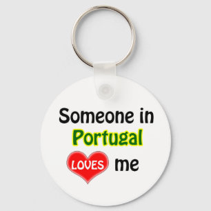 Someone in Portugal Loves me Key Ring