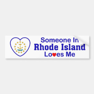 Someone In Rhode Island Loves Me Bumper Sticker