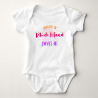 Someone In Rhode Island Loves Me Map Baby Bodysuit
