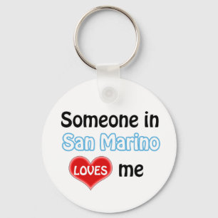 Someone in San Marino Loves me Key Ring
