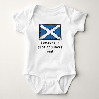 Someone in Scotland Loves Me Scottish Flag Baby Bodysuit