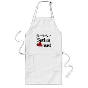 Someone In Serbia Loves Me Long Apron