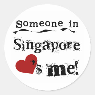 Someone In Singapore Loves Me Classic Round Sticker