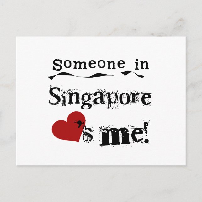 Someone In Singapore Loves Me Postcard (Front)
