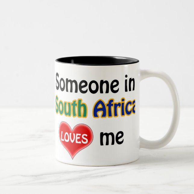 Someone in South Africa loves me Two-Tone Coffee Mug (Right)