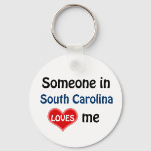 Someone in South Carolina Loves me Key Ring
